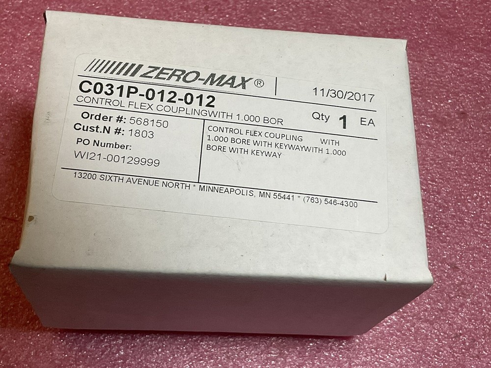 Zero-Max Control Flex Coupling C031P-012-012