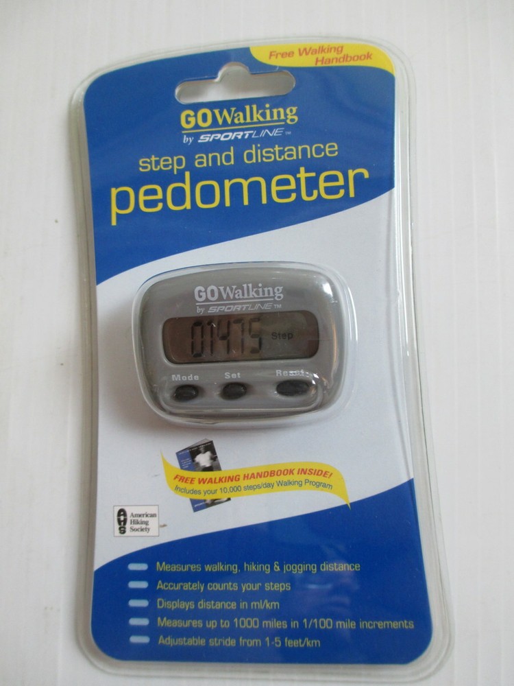 Sportline Pedometer GoWalking step and distance open box