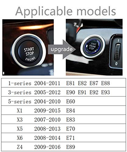 crystal style engine start stop switch ignition button fit E chassis code E60