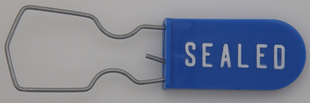 Electric Meter Security Seal Wire Padlock Blue Pack of 10