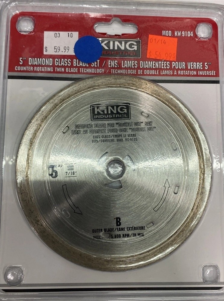 5” Diamond Glass Blade Set