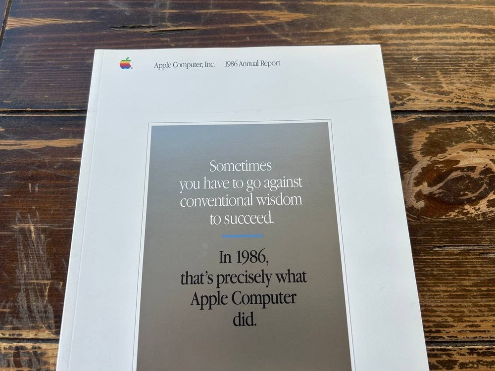 Vintage Apple Computer Inc 1986 Annual Report Book