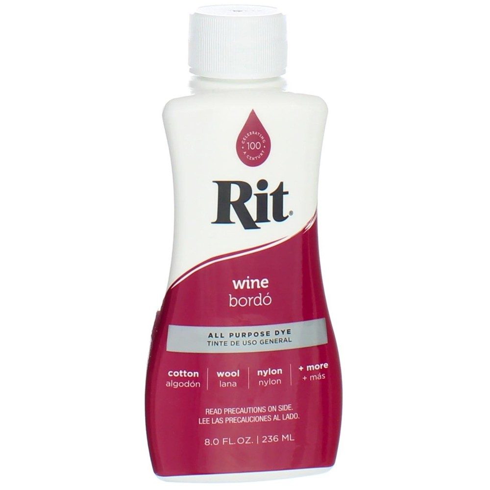 5 Pack Rit All-Purpose Liquid Dye, Wine, 8 fl oz