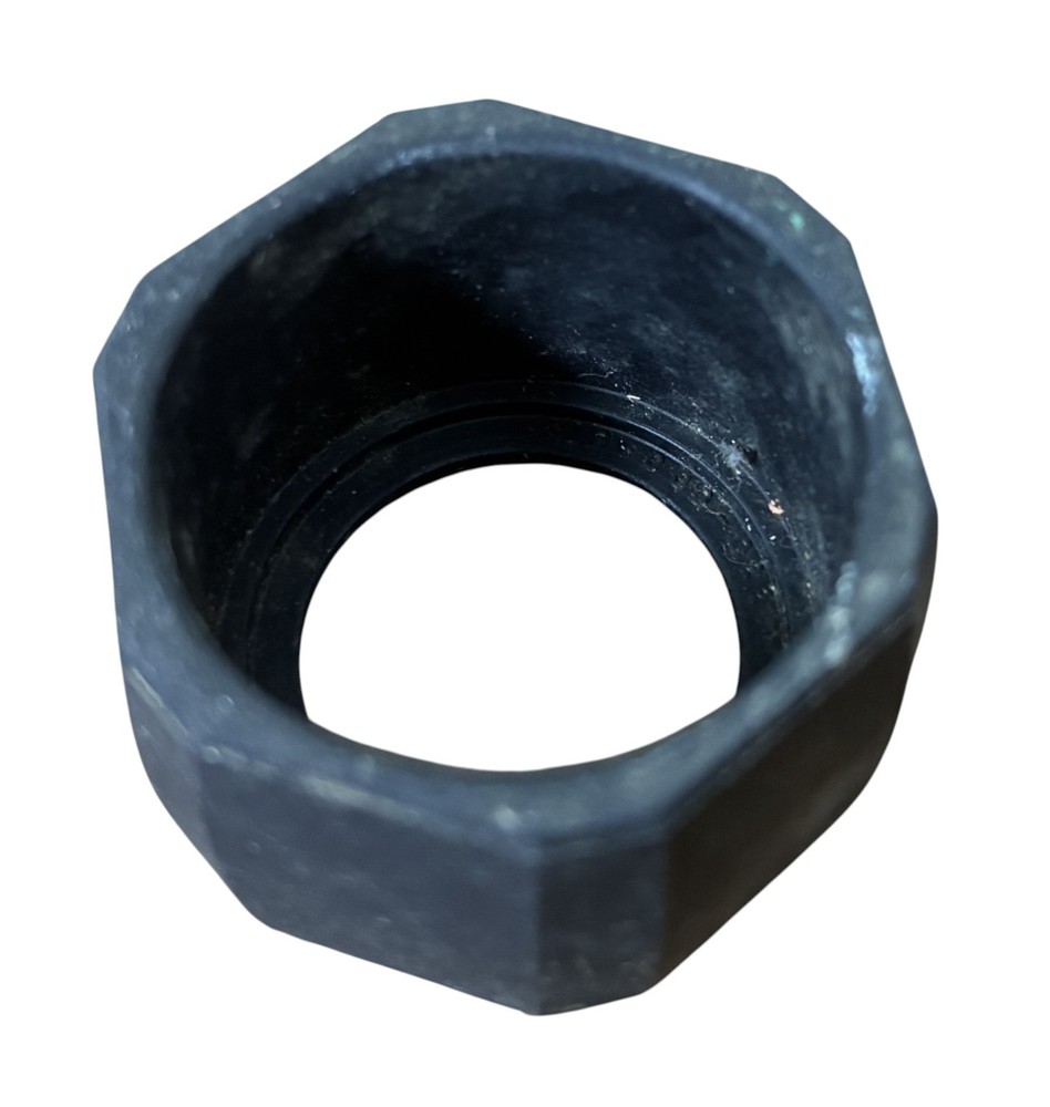 Black Rubber Hexagon Flashlight Head Shock Resistant Protective Cover