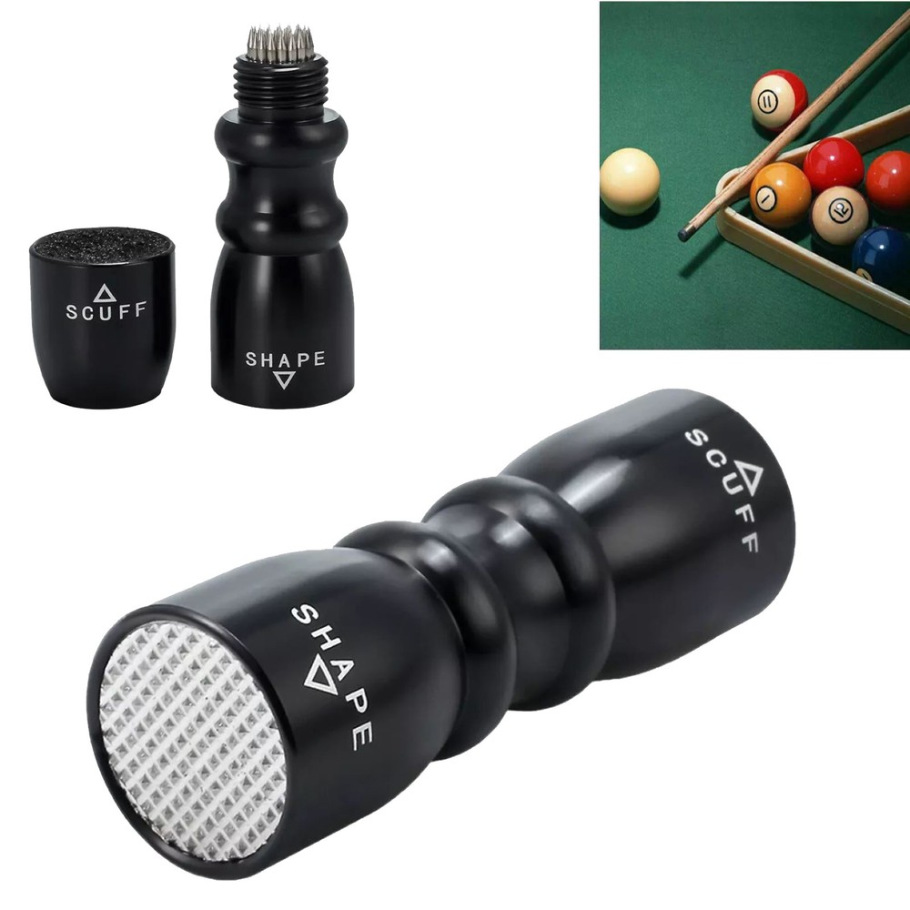 Black Billiard Pool Cue Tip Tool Scuffer Shaper Aerator Tip Pick Accessory