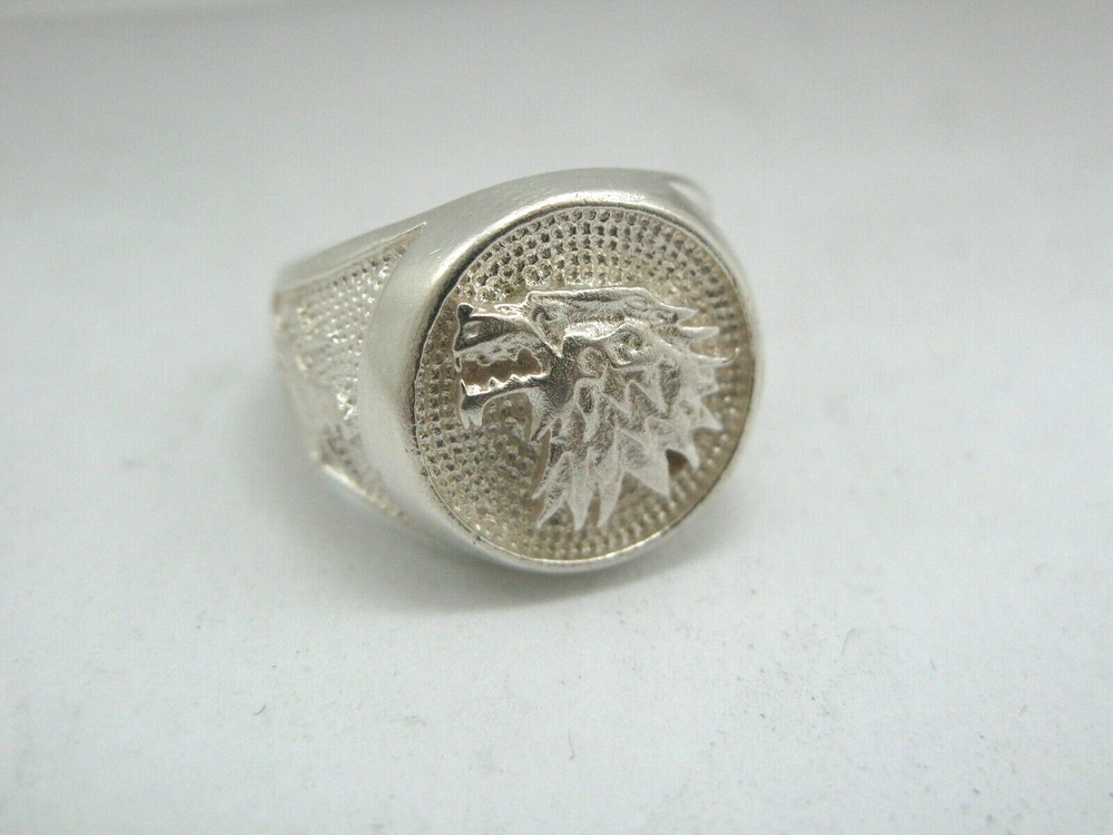 MENS WOLF HEAD RING IN 925 SILVER CRAFTSMANSHIP