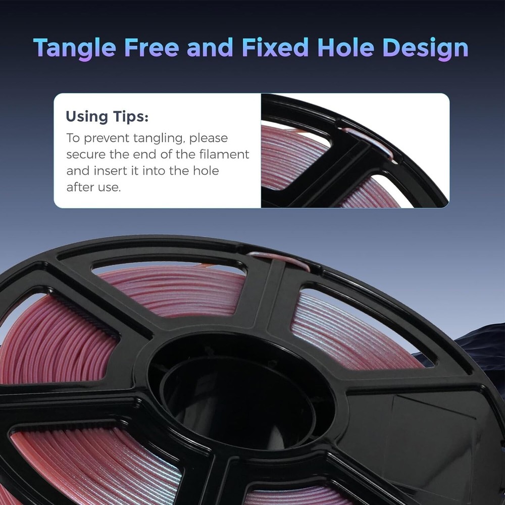 FLASHFORGE PLA Filament 1.75mm Rose Quartz Color Changeable 3D Printers Filament