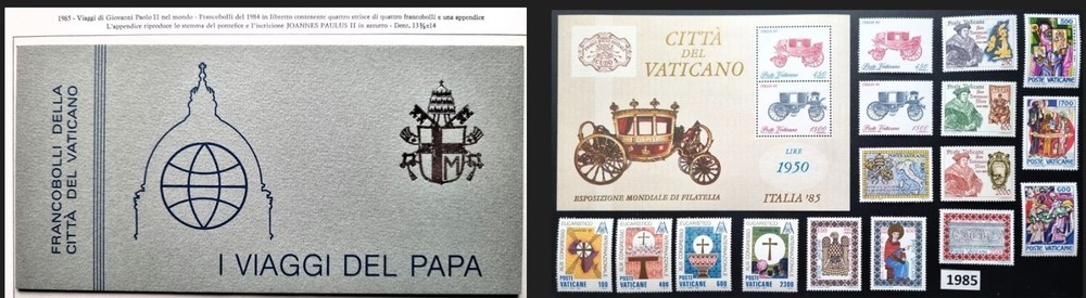 Vatican 1985 MNH Complete Vintage Sheet & Booklet - Excellent Condition