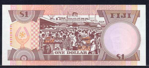FIJI, P-76a, 1 DOLLAR, 1980, UNC