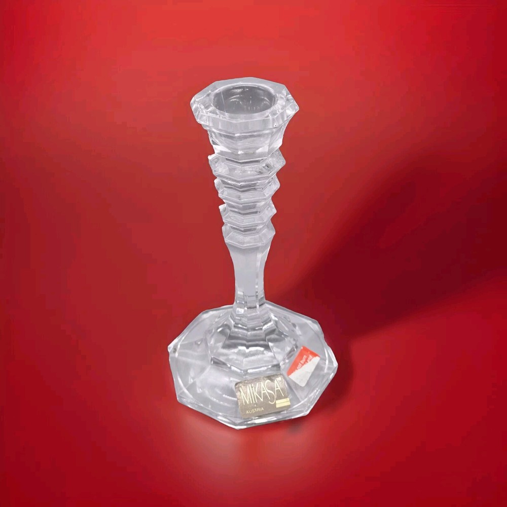 Mikasa Candlestick Crystal Holder  5.5"