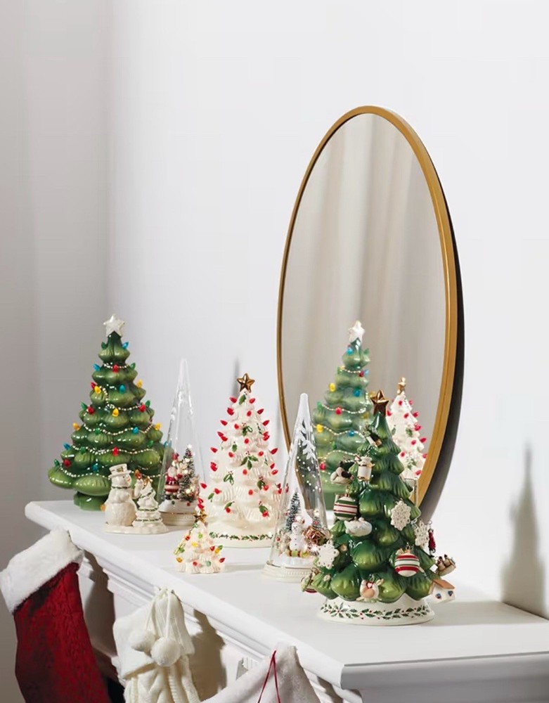 Lenox Treasured Traditions Green Lit Tree Figurine