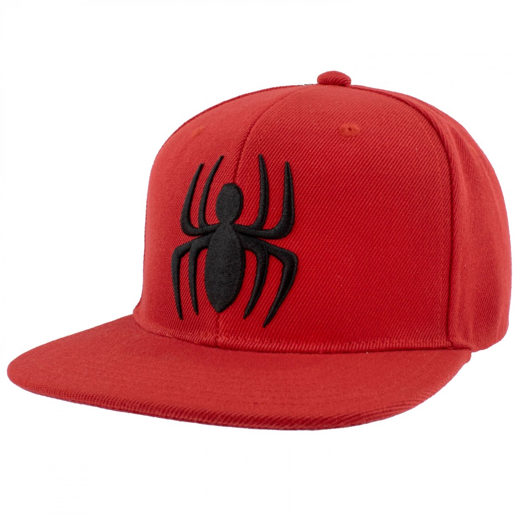 Spider-Man Web Swinging Snapback Hat Red