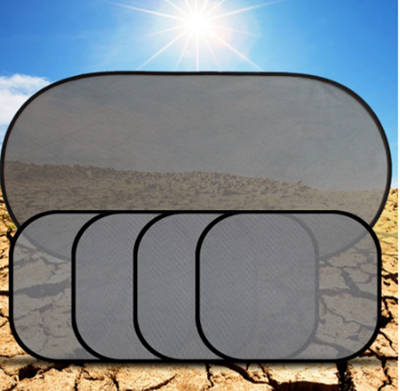 5PCS Car Side Rear Window Screen Sun Shade Mesh Cover Windshield Sunshade Visor