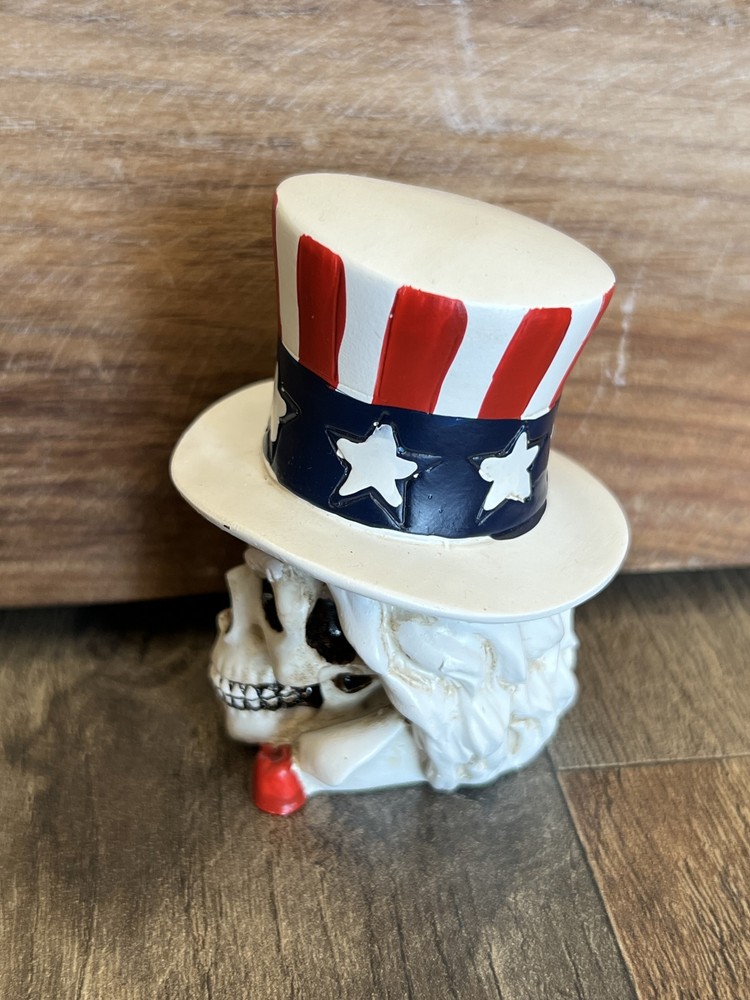 Uncle Sam Skeleton Small Statue 3"x 2"