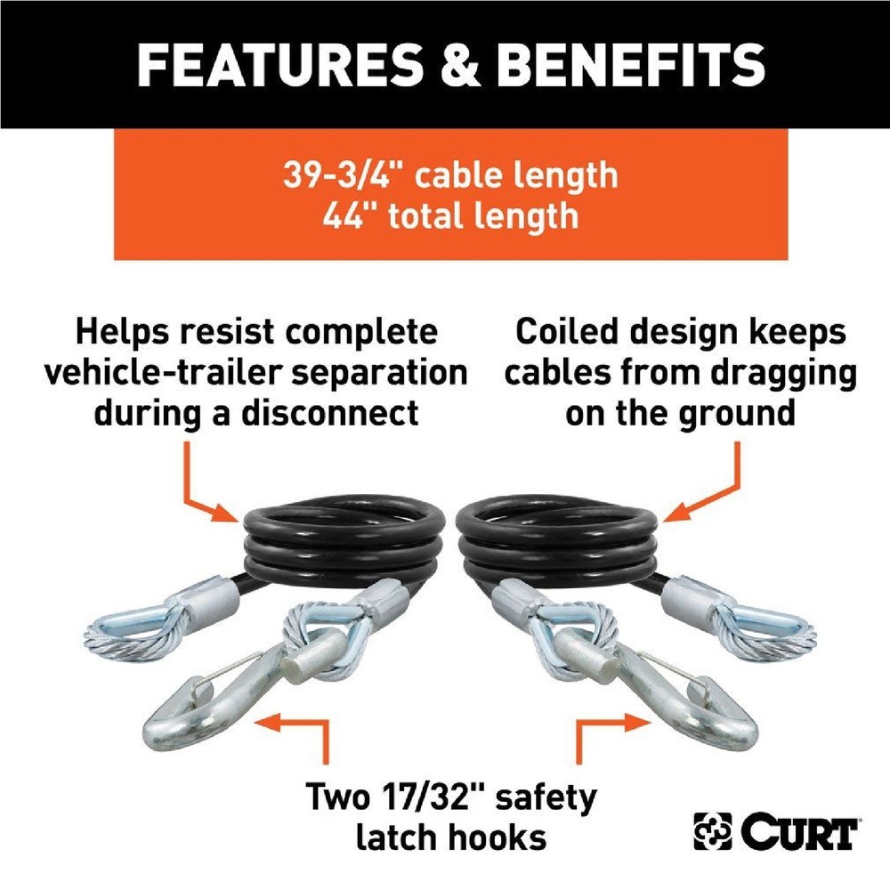 Curt 80176 Safety Cables