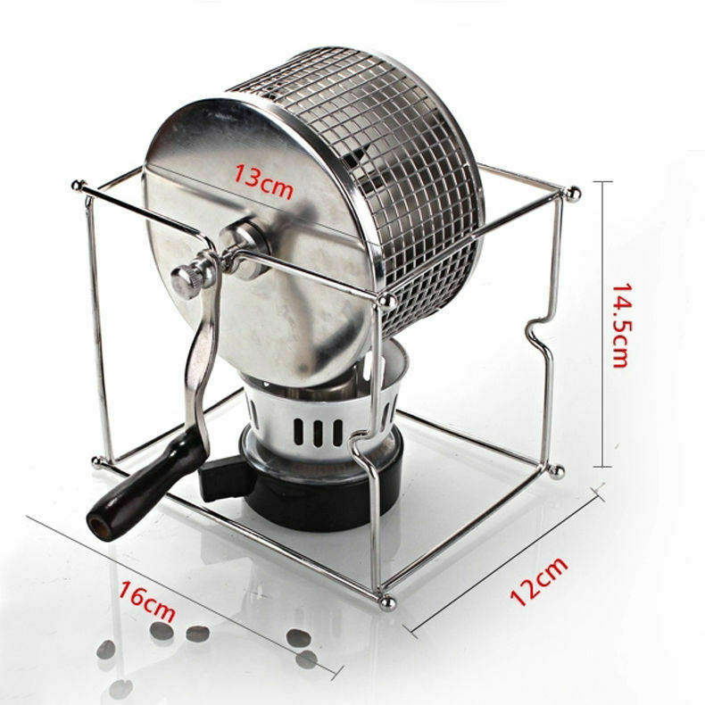 Manual Coffee Roaster Machine Home Kitchen Roller Baking Machine +Alcohol Burner