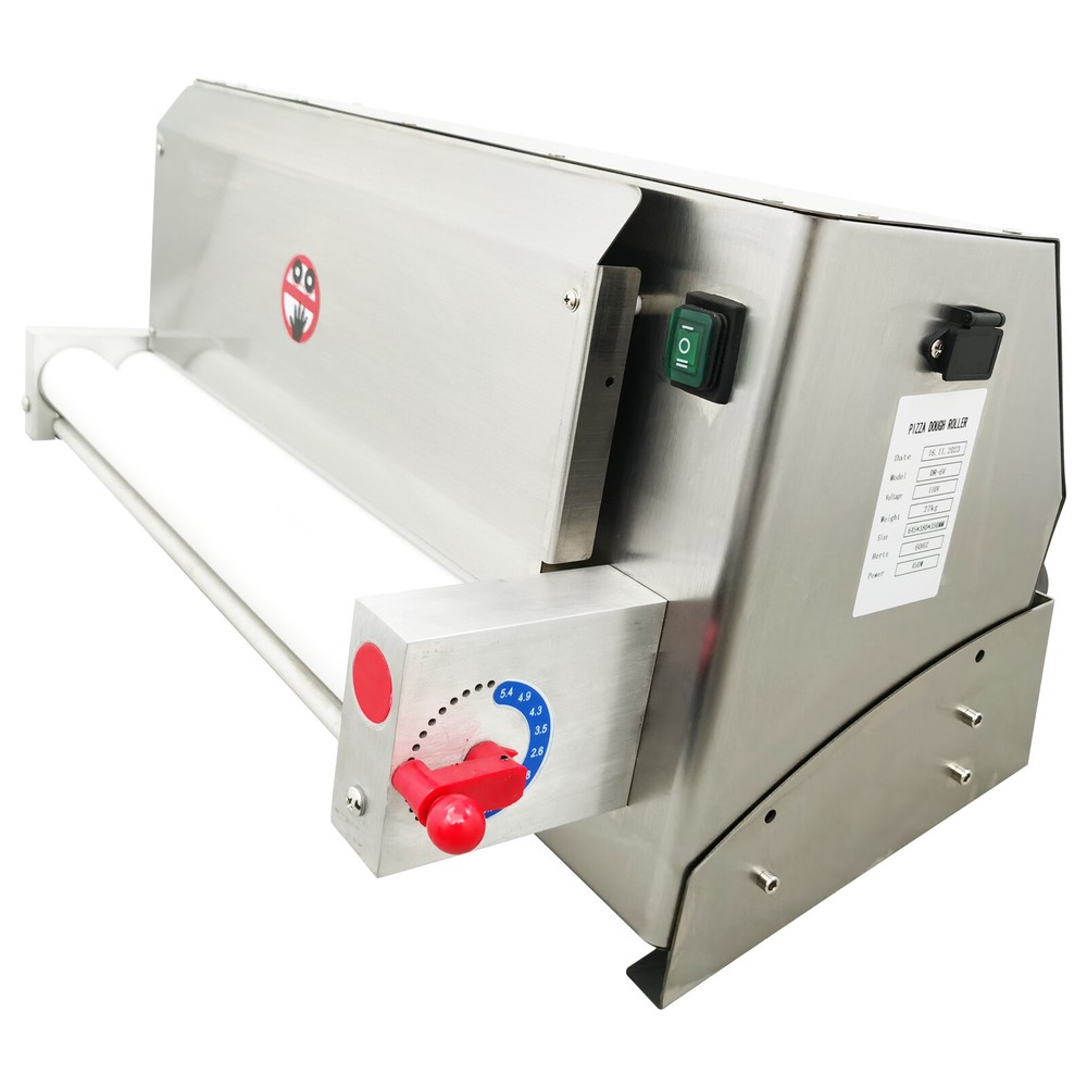 Electric Single-roll Pizza Dough Cake Press Dough Roller Machine 4"-19" 110V