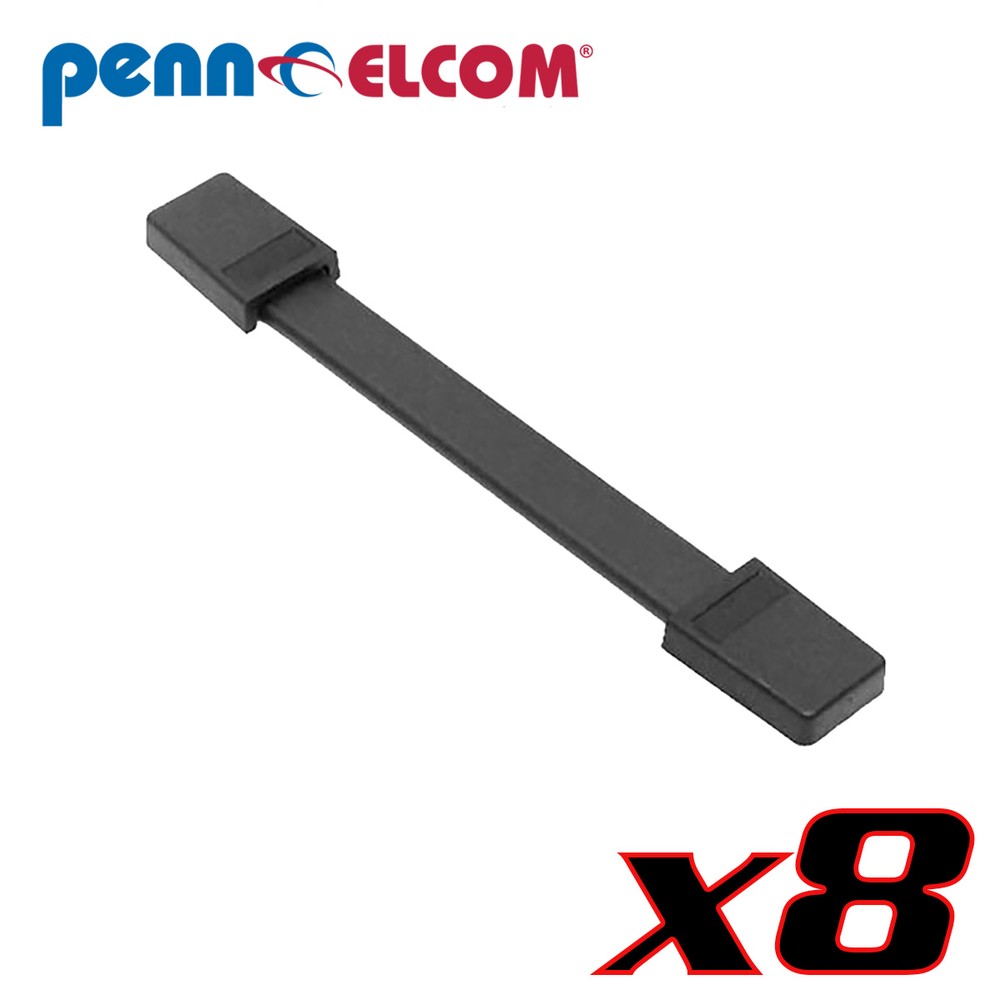 8 Pack Penn Elcom H1013 Strap Handle 7.75"x1.08"rubber grip spring steel insert