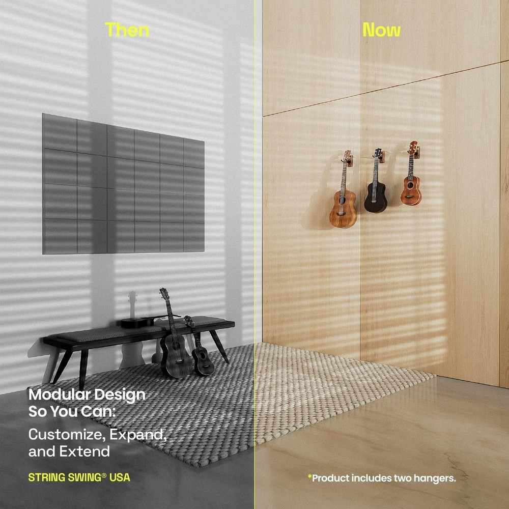 Hardwood Ukulele Wall Mount - 2 Pack