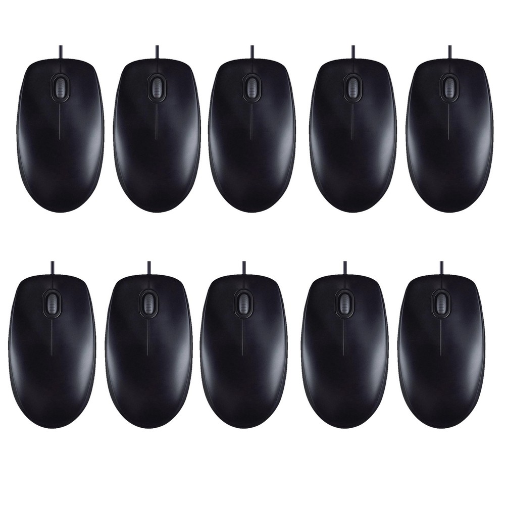 10PK USB Computer Mouse Wired Optical 1000 DPI Lightweight & Comfortable