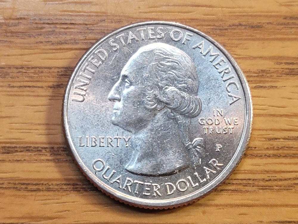 2018-p Pictured Rock ATB Quarter with Die Chips Mint Error.