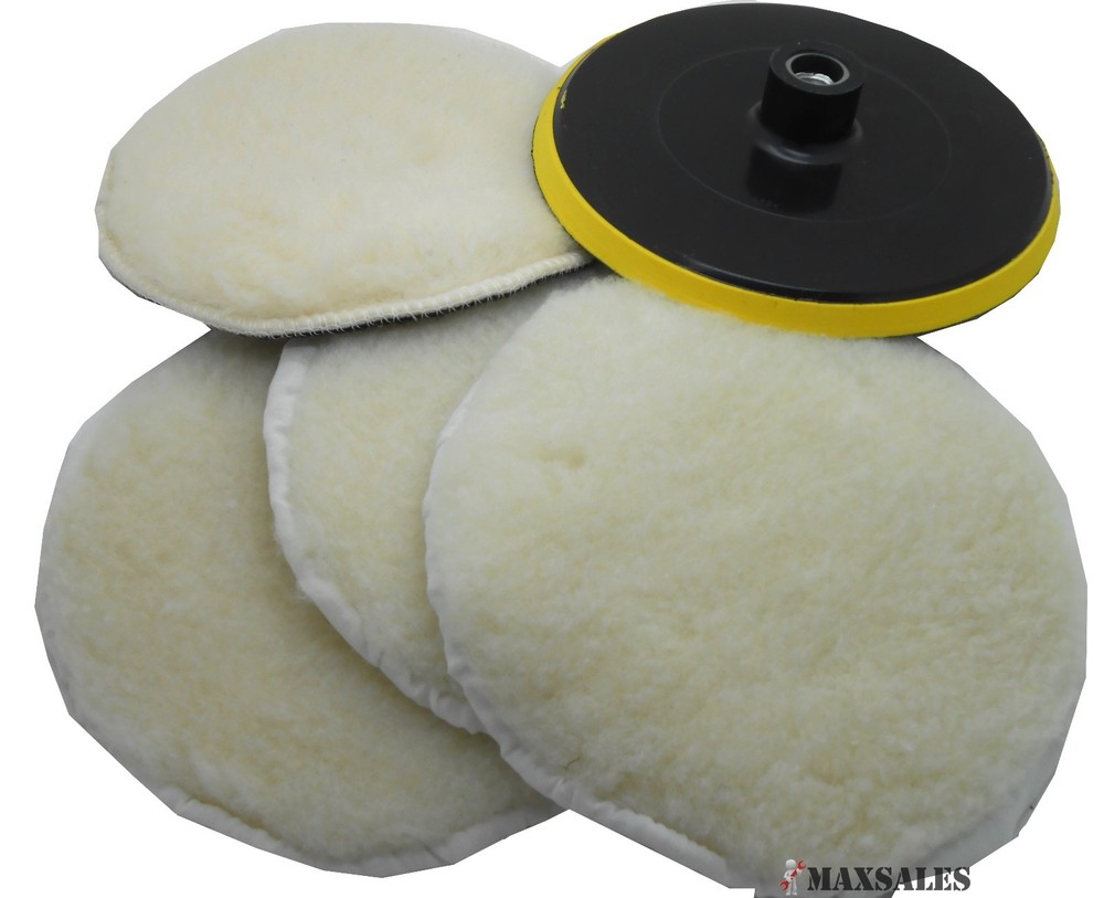 7" POLISHER/BUFFER SOFT WOOL BONNET & PAD with HOOK & LOOP for POLISHING/BUFFING