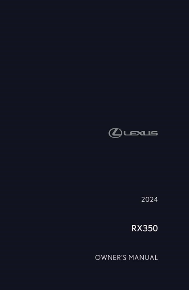 2024 Lexus RX 350 Owner's Manual