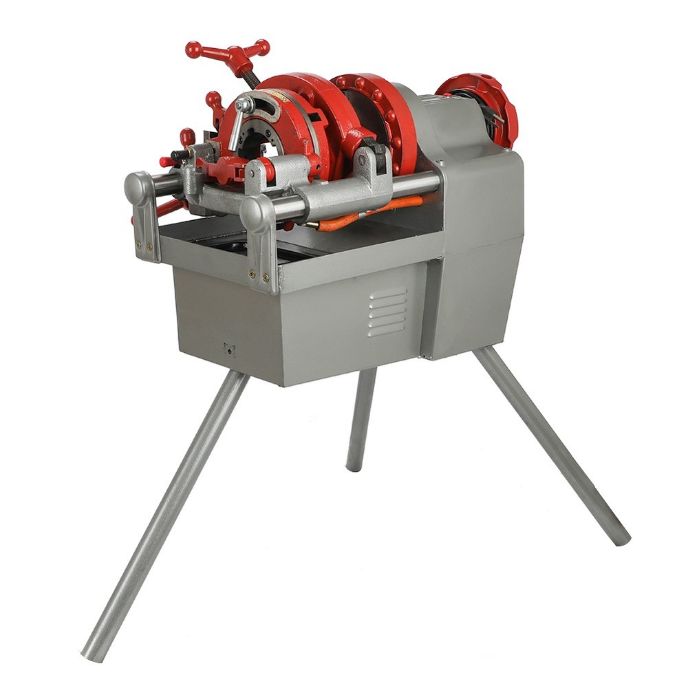 Electric Pipe Threader Machine 1/2"-2" Pipes with Quick Opening Die Head