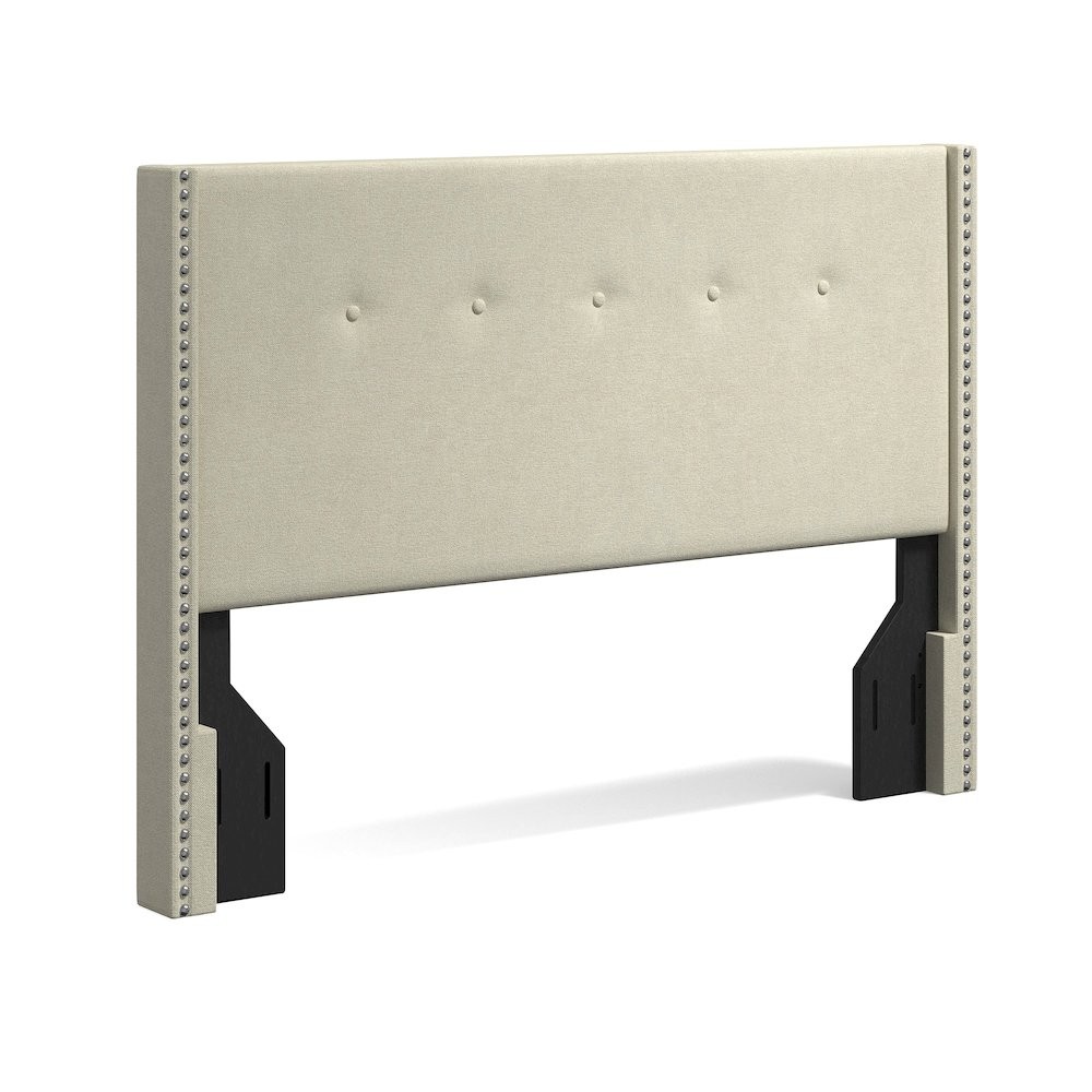 Upholstered Headboard Queen Beige