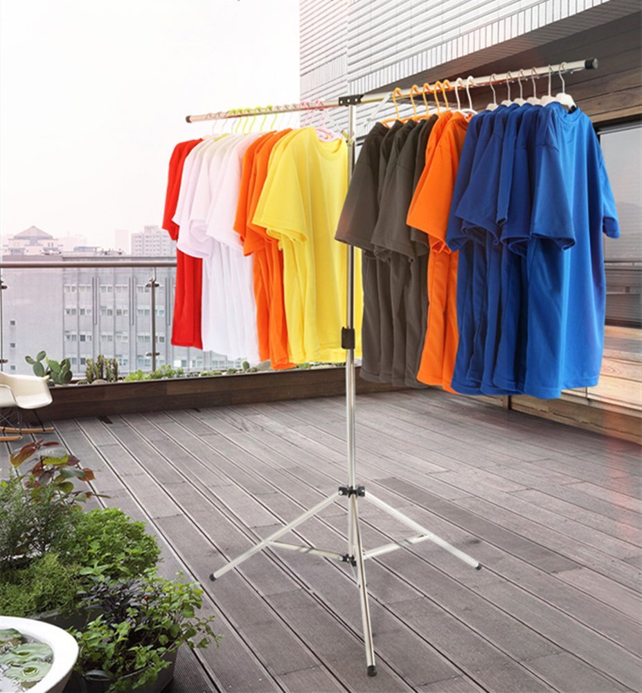 Foldable Portable Space Saving Clothes Drying Rack Heavy Duty Stainless Steel...
