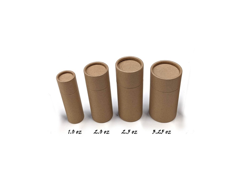 Empty Cardboard Deodorant Containers - Naturally BPA Free, Biodegradable:1-2-3oz