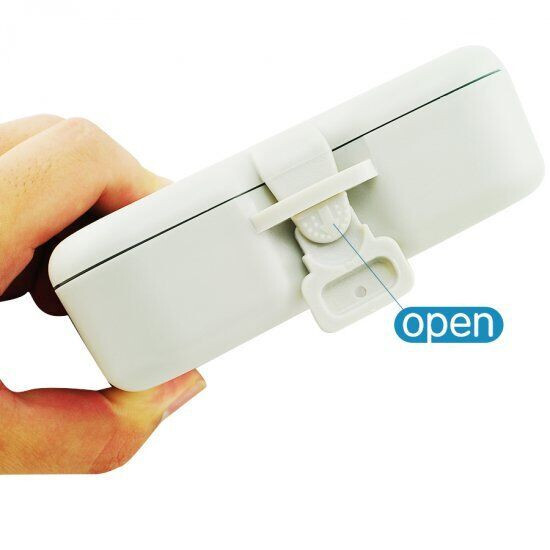 10Set Denture Appliance Case Container Case With Mirror +Clean Brush False Teeth