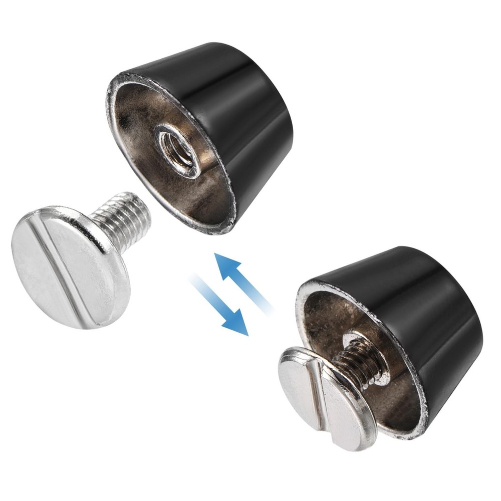 12x7mm Rivet Studs Screw Back Flat Cable Feet Stud Bright Tip 10pcs