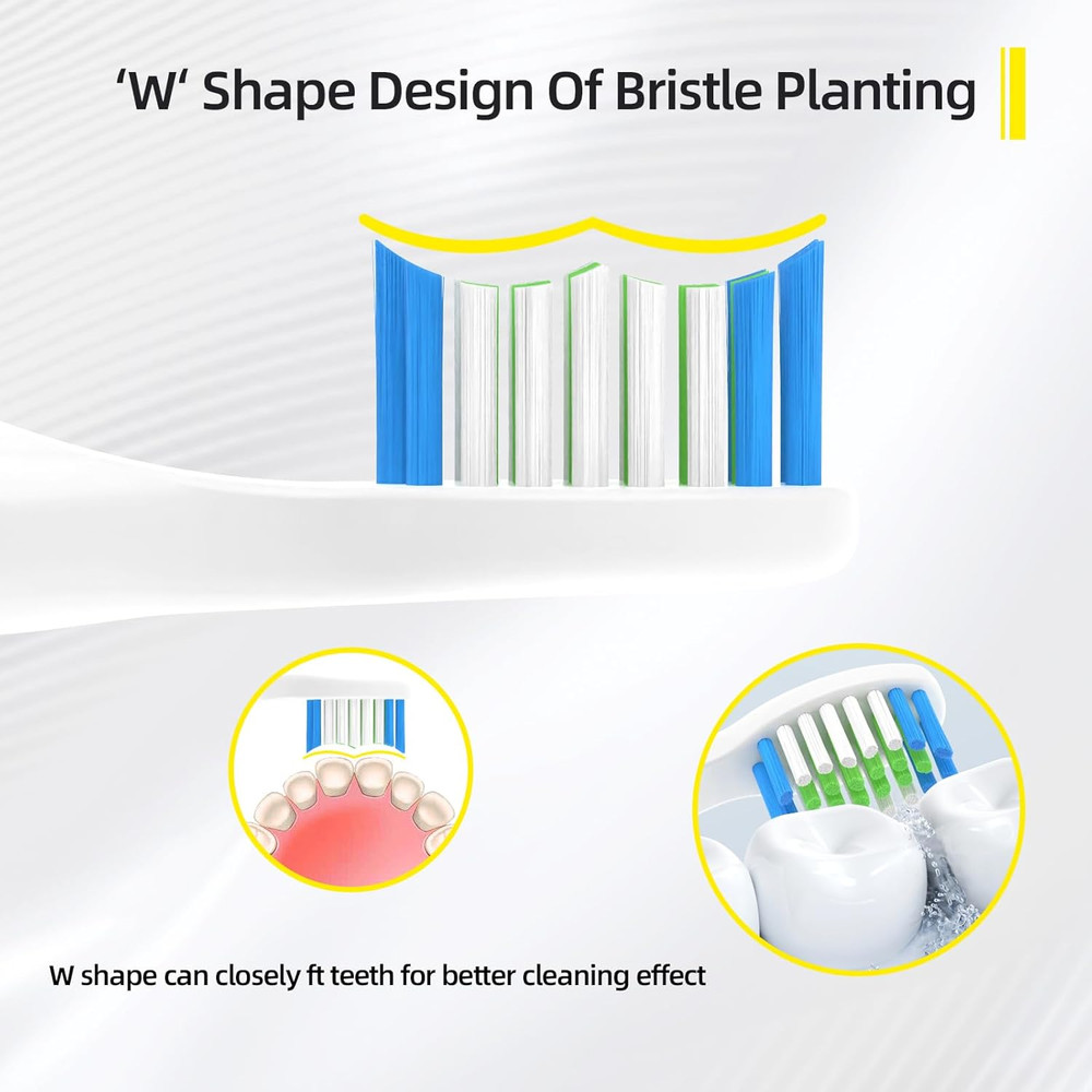 Compatible with Bitvae D2 Electric Toothbrush Replacement Heads, for Bitvae D2 E