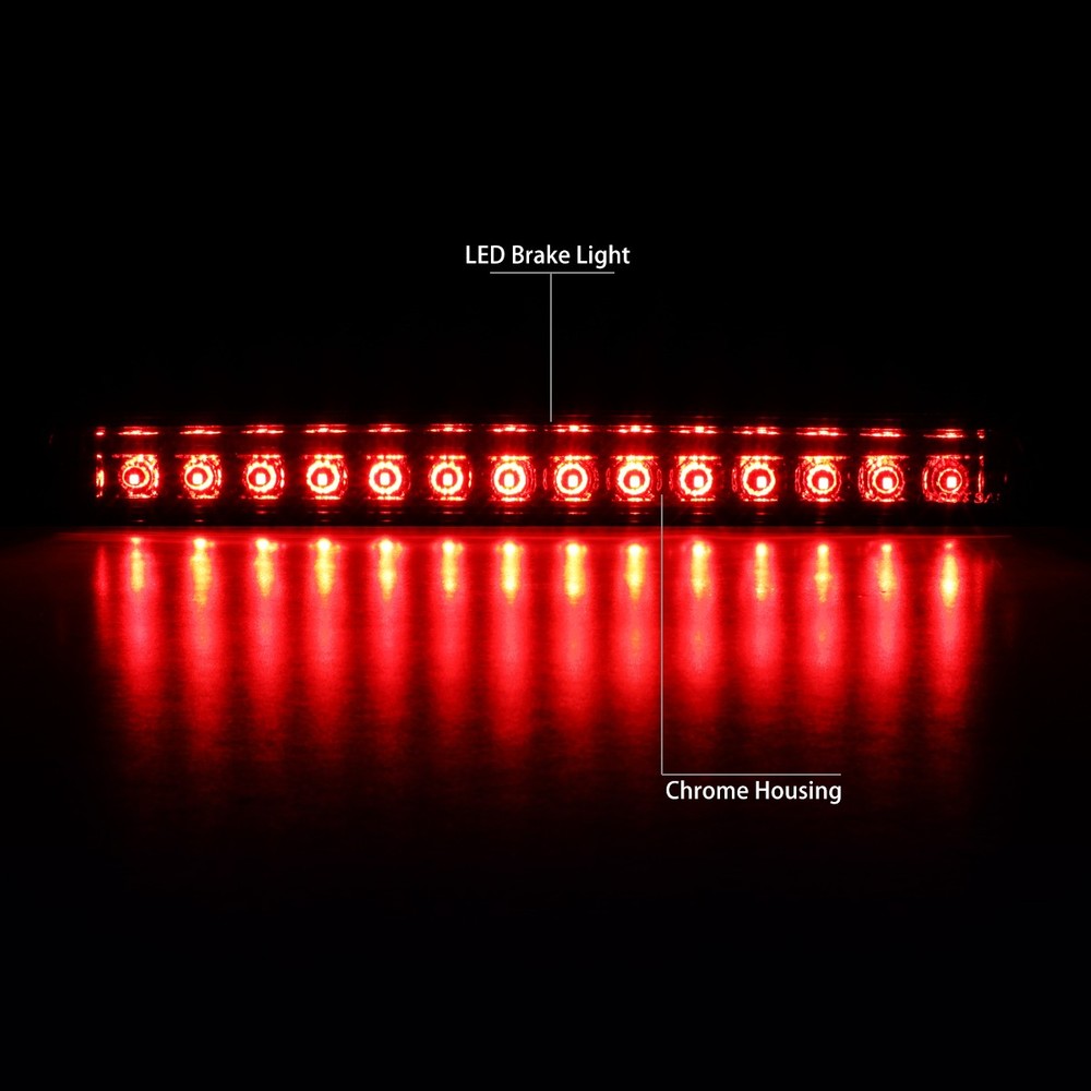 HIGH MOUNT LED THIRD 3RD TAIL BRAKE LIGHT CHROME FOR 2009-2017 TRAVERSE ACADIA