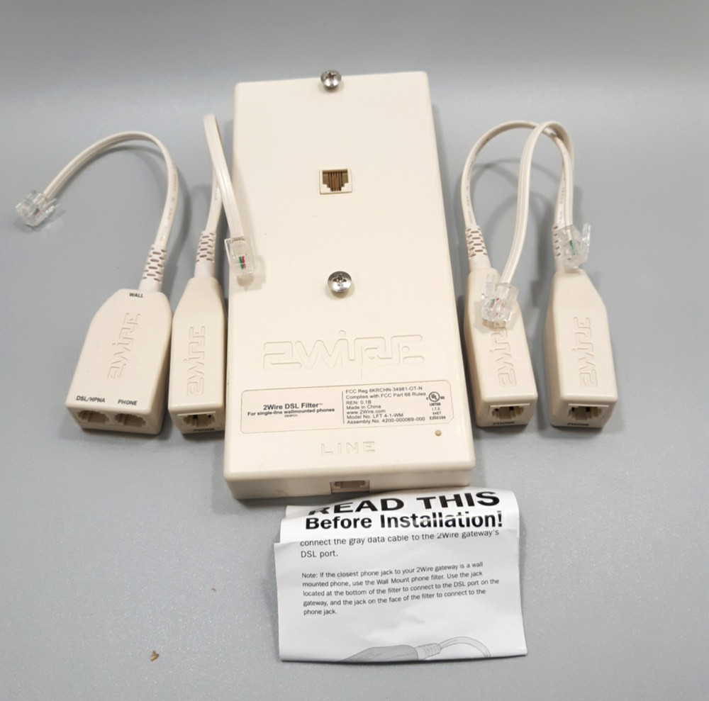 2Wire DSL Filter For Single Line Phones Model LFT 4-1 Adapter