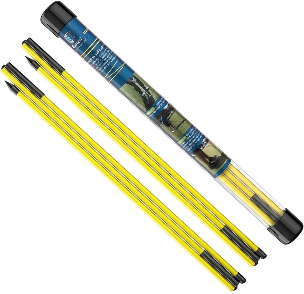 Golf Alignment Sticks 2 Sets 48inch Alignment Practice Rods Foldable Easy