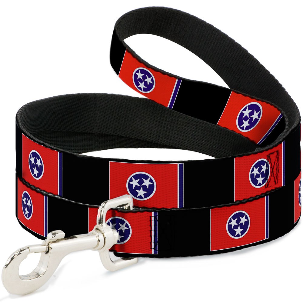 Dog Leash Tennessee Flags NARROW 0.5"