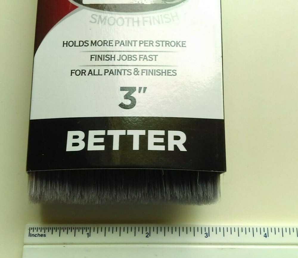Master Painter Better Coverage Smooth Finish 3" Flat Polyester Paint Brush