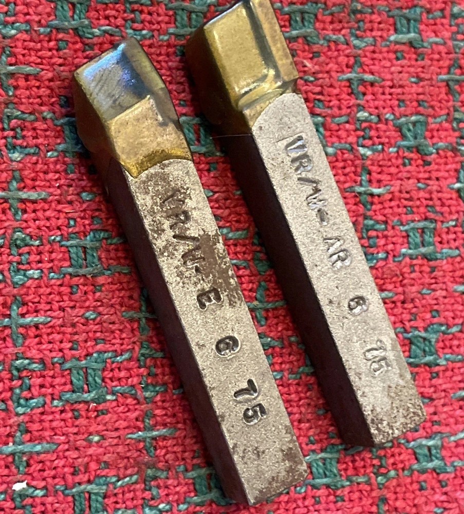 3/8 lathe tool Bits Carbide Tip NOS 2pc