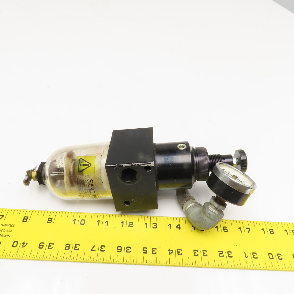 3/8" NPT Polycarbonate Air Line Particulate Filter Regulator 150PSI