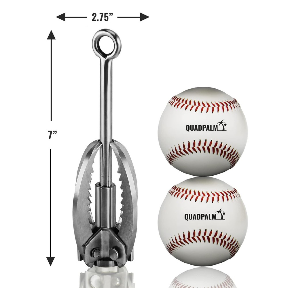 Stainless Steel Foldable Grappling Hook – Multifunctional compact, silver