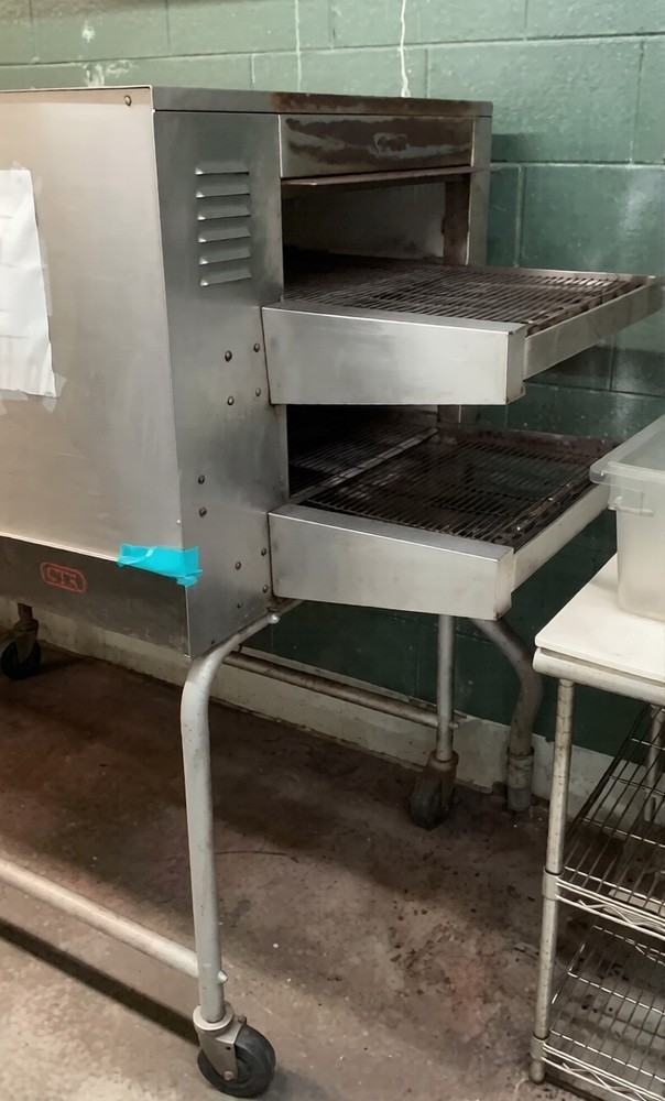 CTX Double Stack Electric Conveyor Oven Commercial 208V Pizza 2 Deck Roller #1A
