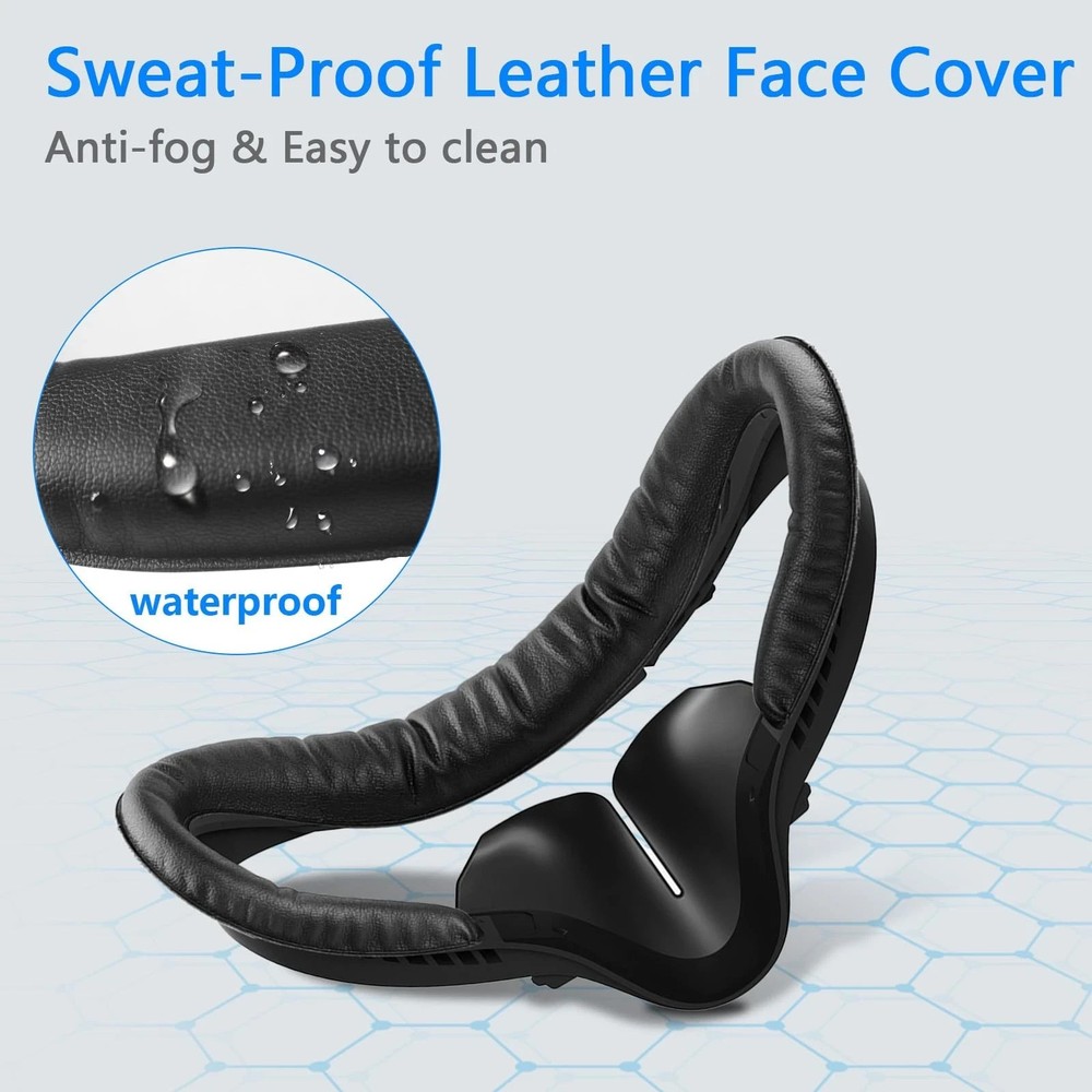 compatible with oculus quest 2 face bracket replacement,vr pu leather face pa...