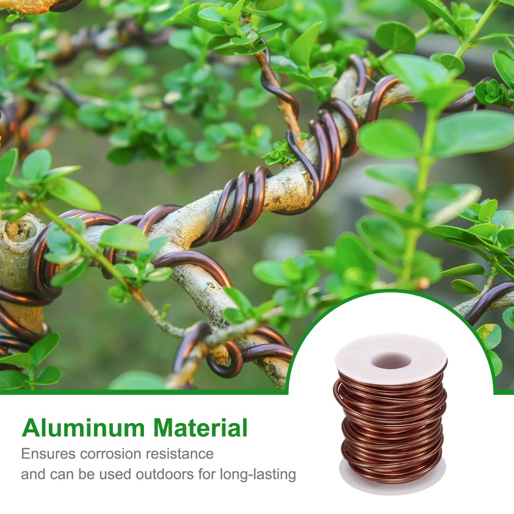 Bonsai Wire Anodized Aluminum Training Wire Roll 3mm 33ft Copper