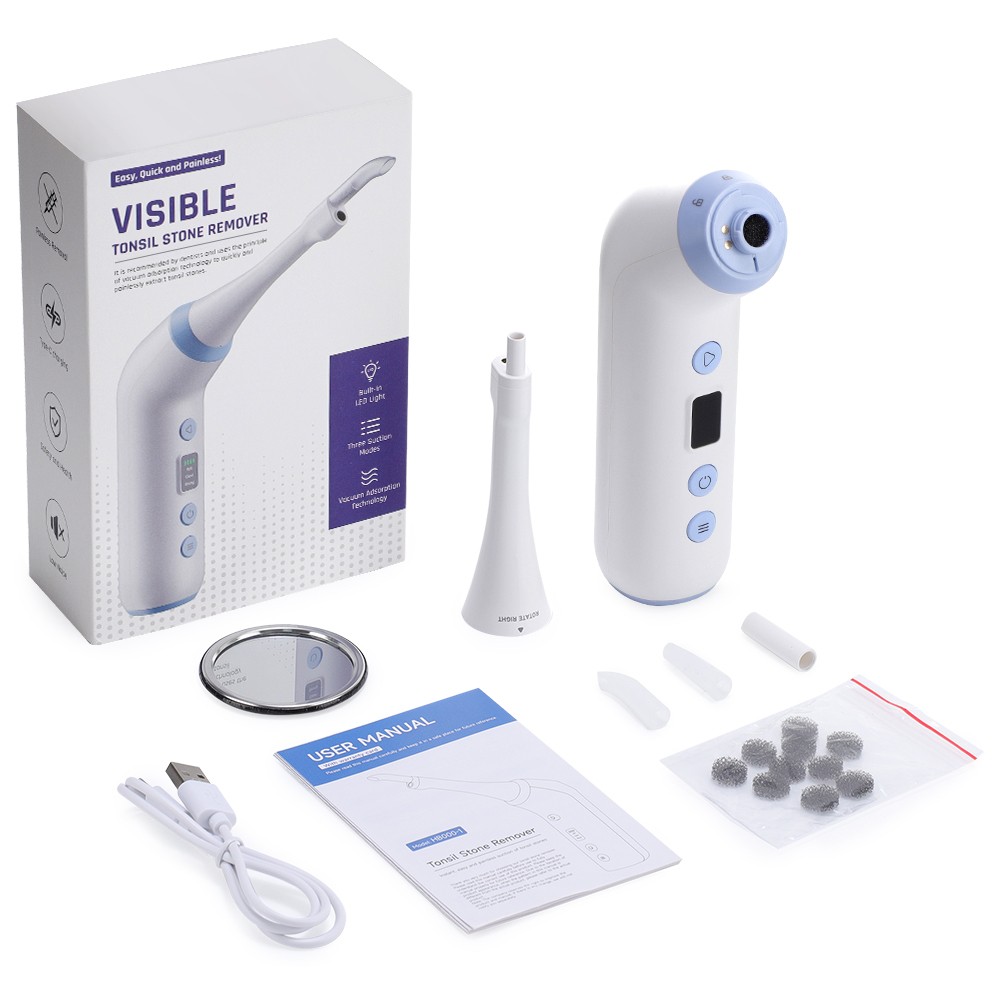Visible Tonsil Stone Removal Kit with HD Camera Electronic Tonsil Stone Remover