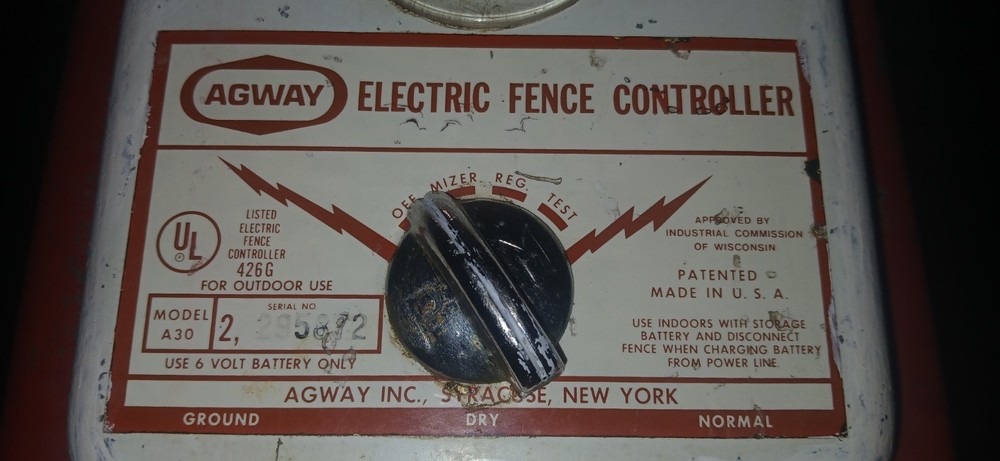 Agway Electric Fence Controller Model A30 Tested Working
