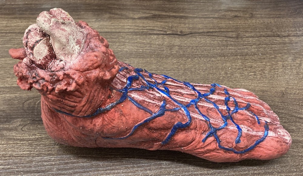 Vintage 1992 Don Post Studios Severed Skinned Left Foot