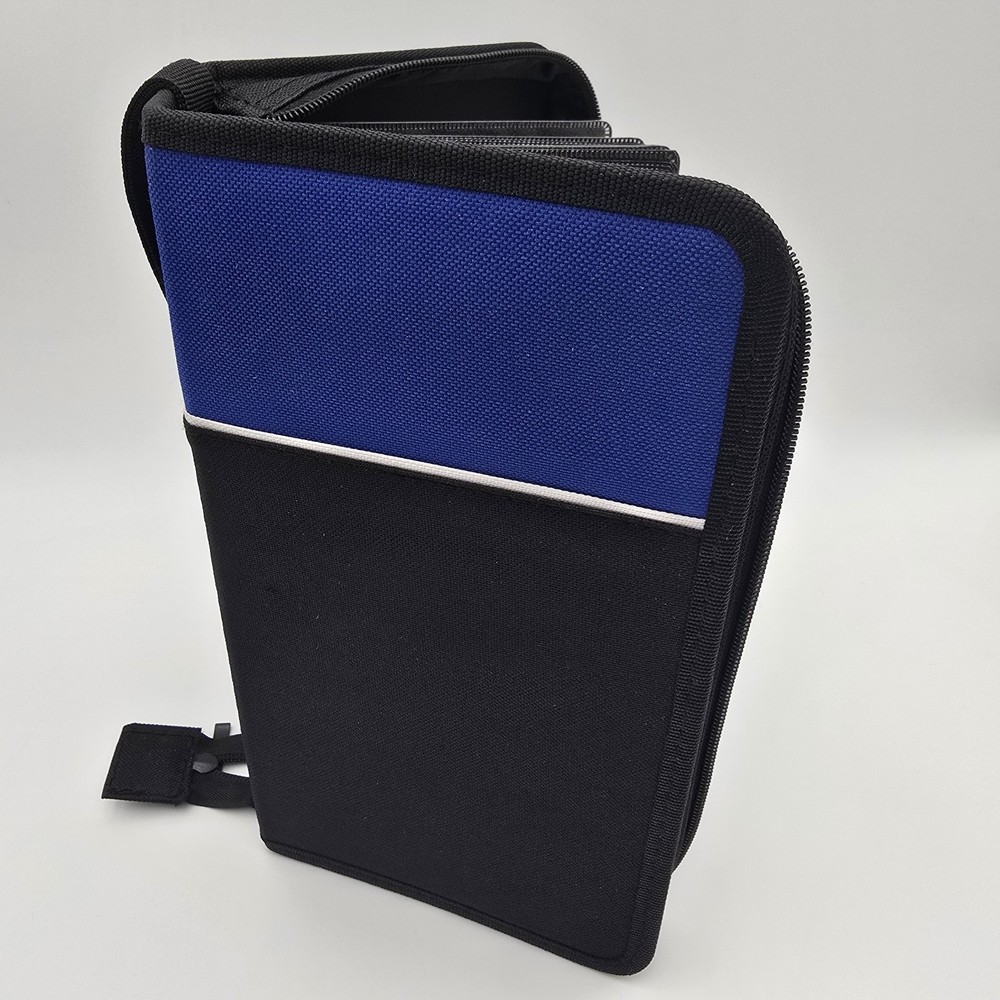 72 Disc DVD CD Wallet Case Storage Organizer Media Binder Holder Blue