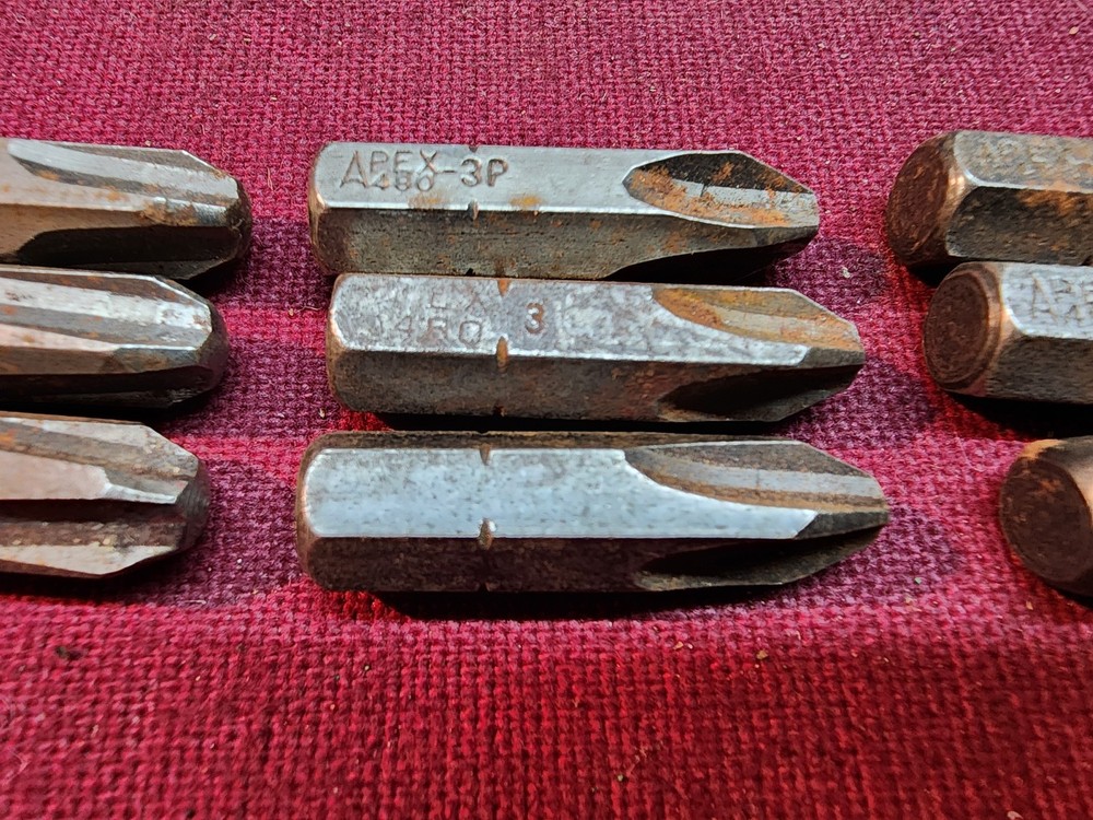 Apex 480 Hex Insert Bits Phillips #1,2,3,4 (12pcs)